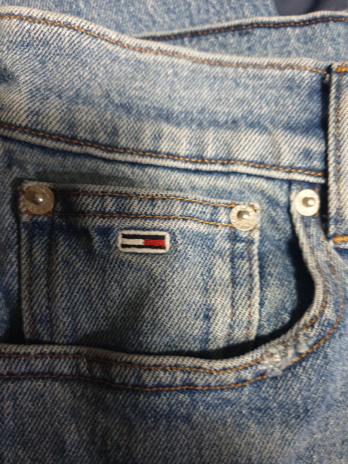 타미진스 릴렉스드 크롭 스트레치 워싱 데님팬츠 인디고 (28) 상품이미지2