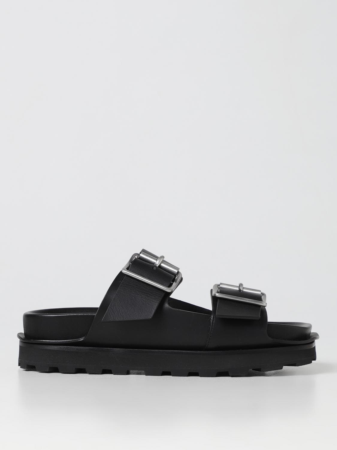 JIL SANDER 질샌더 스퀘어 토 버클 레더 슬리퍼 블랙 43사이즈 상품이미지3
