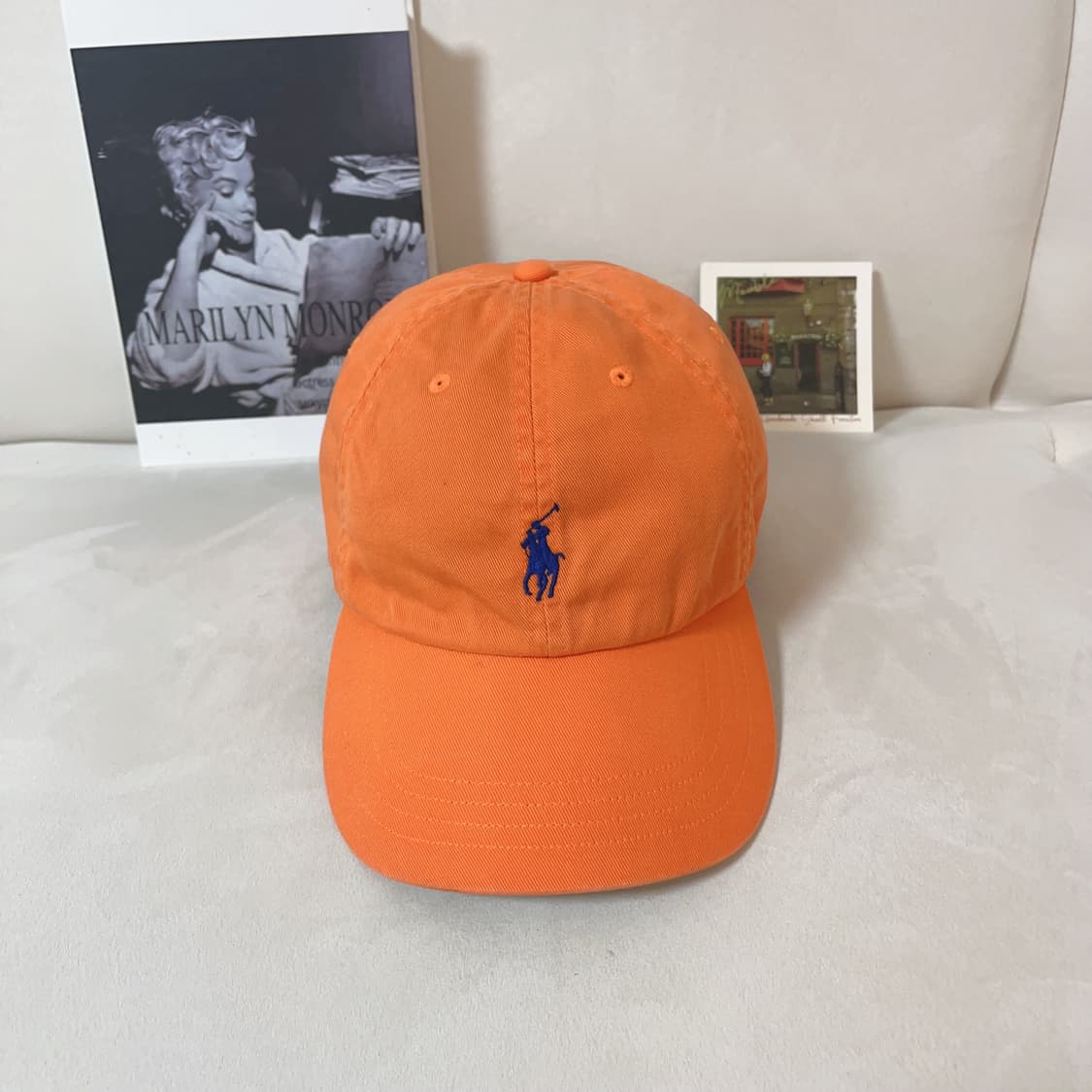 [정품] 폴로 오렌지 / 네이비포니 모자 상품이미지2