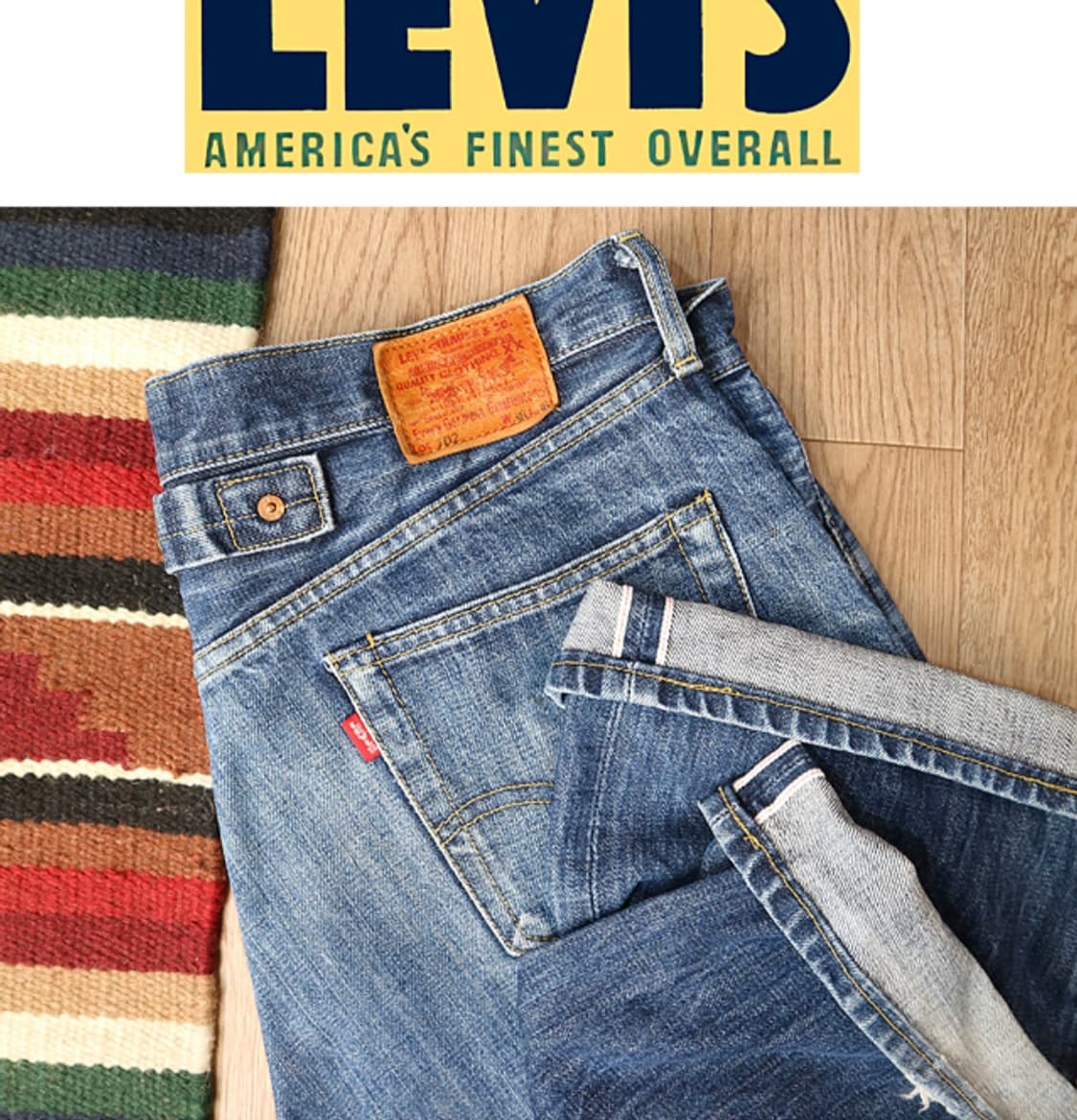 일본판 90S LEVIS LVC 리바이스 702XX 빅 E 셀비지 데님
 상품이미지1