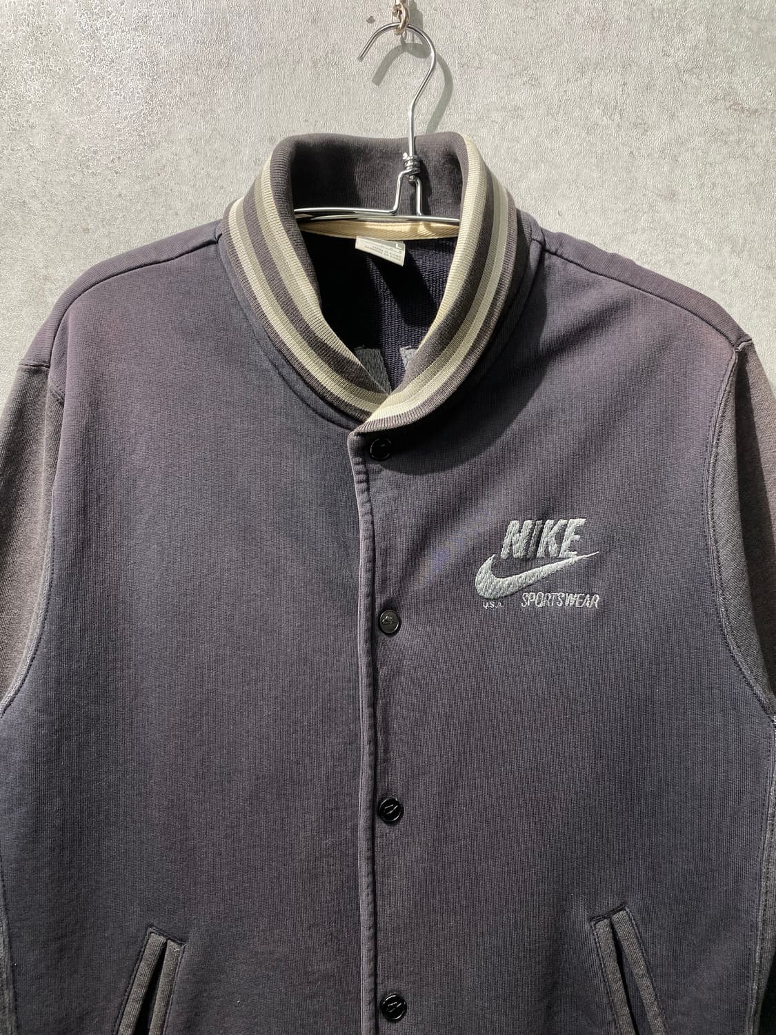 [L] 00s Nike 나이키 빈티지 코튼 바시티자켓 상품이미지4