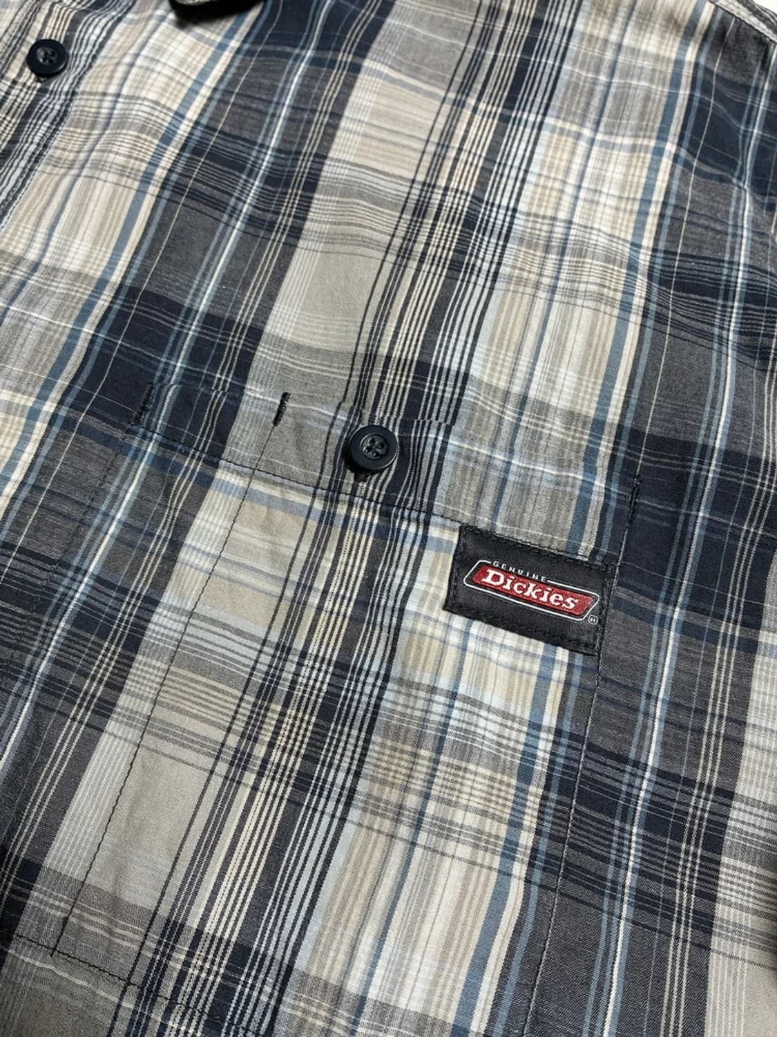 디키즈 Dickies 빈티지 체크 반팔 워크 셔츠 R1393 상품이미지4