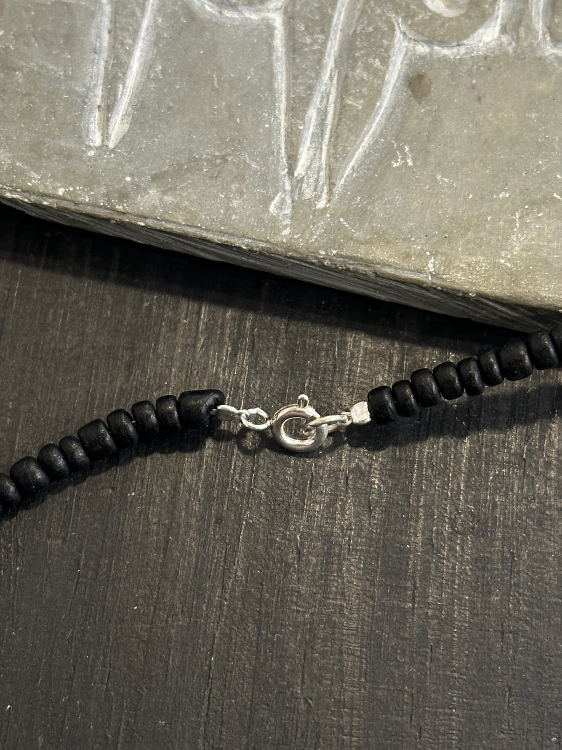 Musta glass beads turquoise black neckla 상품이미지7