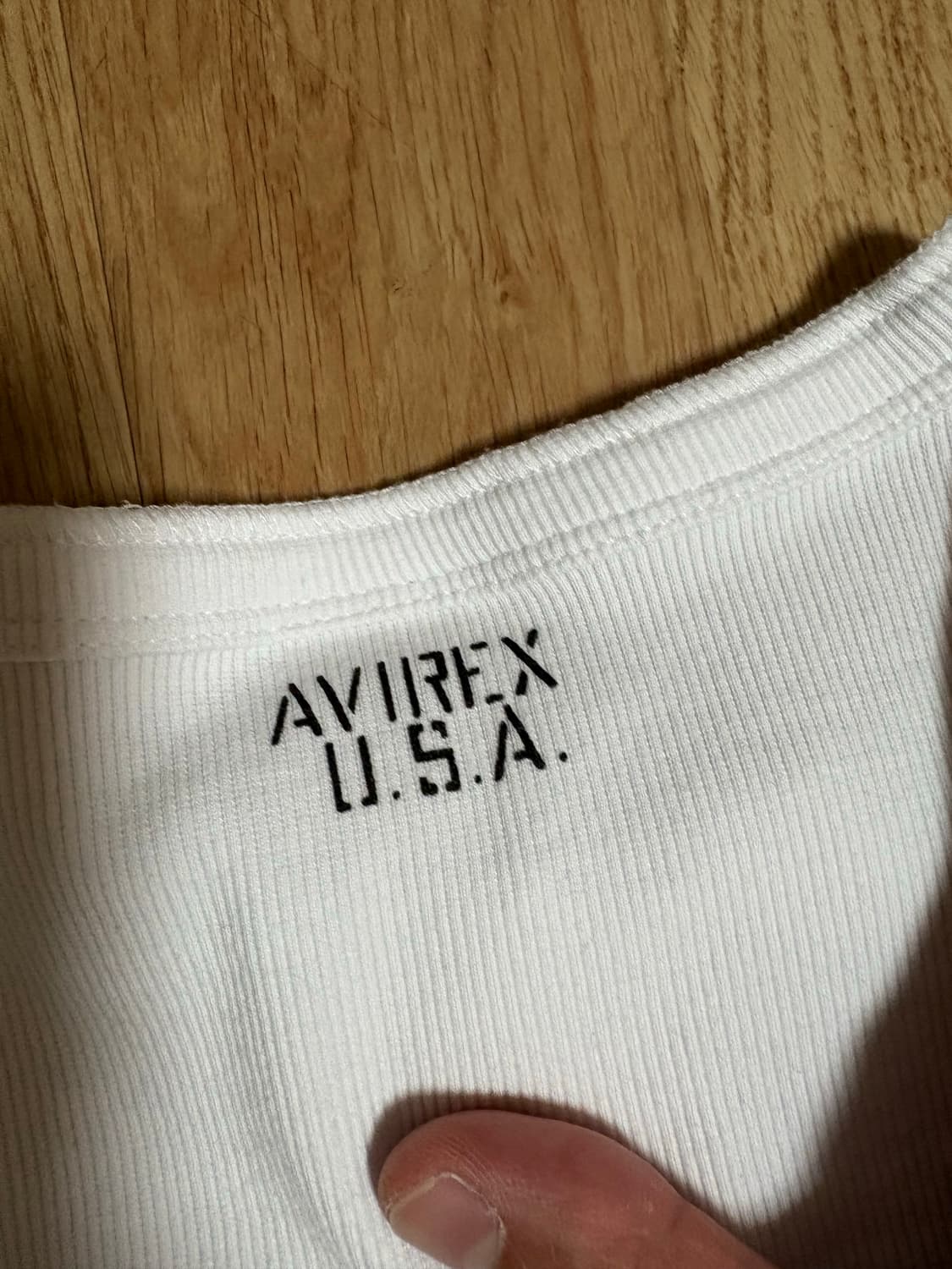 아비렉스 재팬 립 와플 헨리넥 티셔츠 상품이미지4