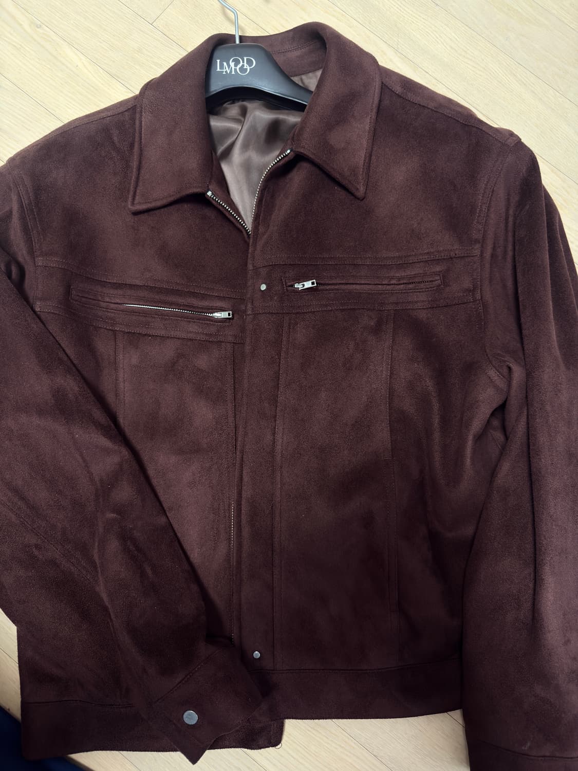 다이애그널 스웨이드 트러커 자켓 [브라운] 상품이미지6