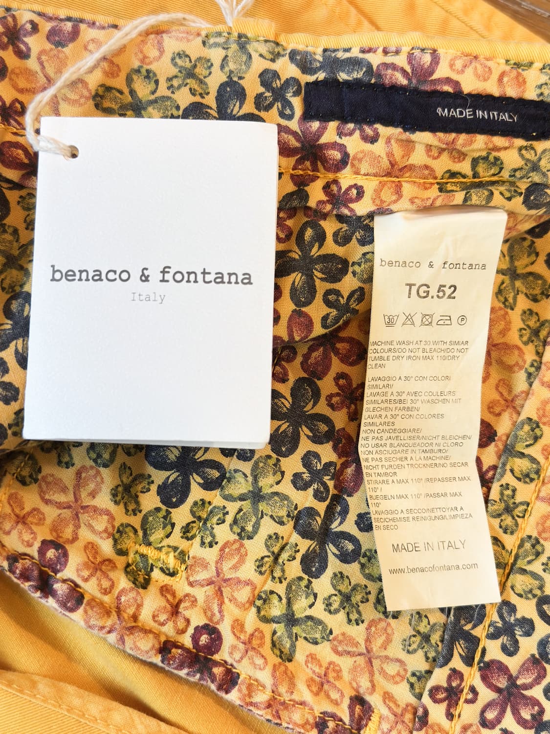 [새상품 52] Benaco&Fontana 카고 치노팬츠 col. 머스타 상품이미지5