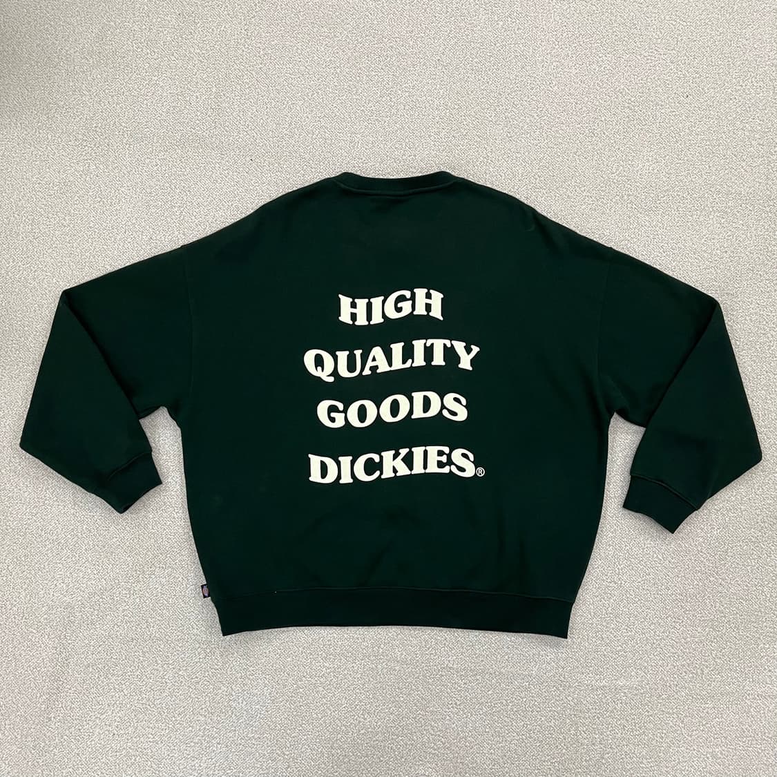 [L] 디키즈 오버핏 백 빅 프린팅 크루넥 스웻셔츠 맨투맨 그린 3943 상품이미지3