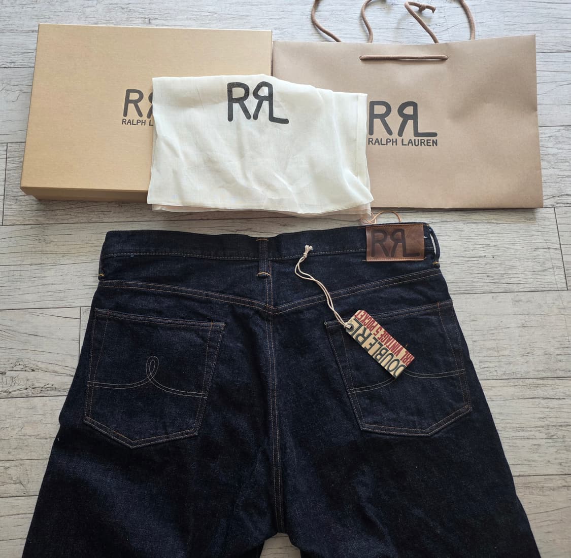RRL 더블알엘 빈티지 파이브포켓 이스트웨스트 셀비지 데님 팬츠 상품이미지3