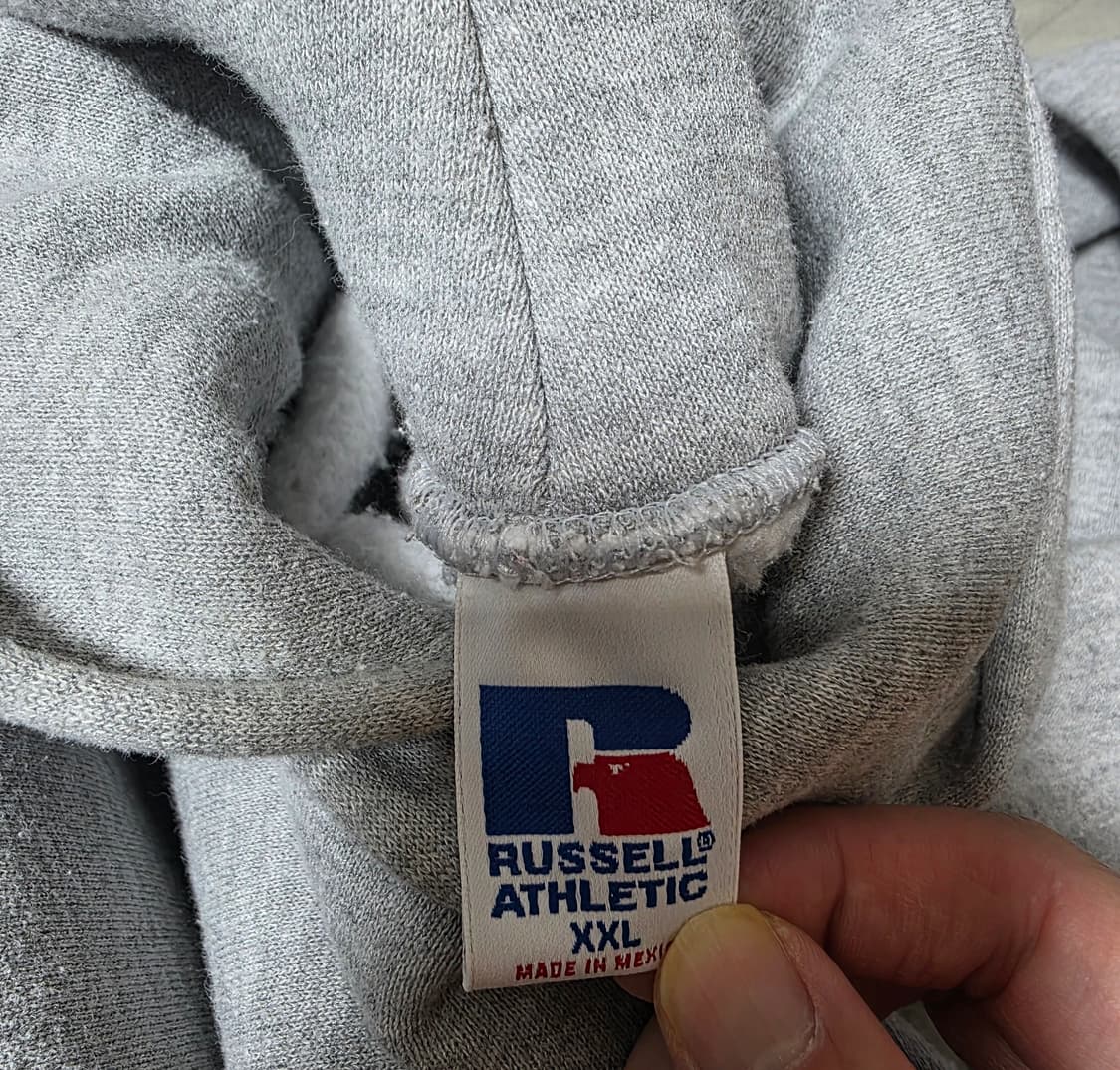 [XXL] 90s 빈티지 러셀 애슬레틱 후드 라이트 그레이 굿컨디션 상품이미지5