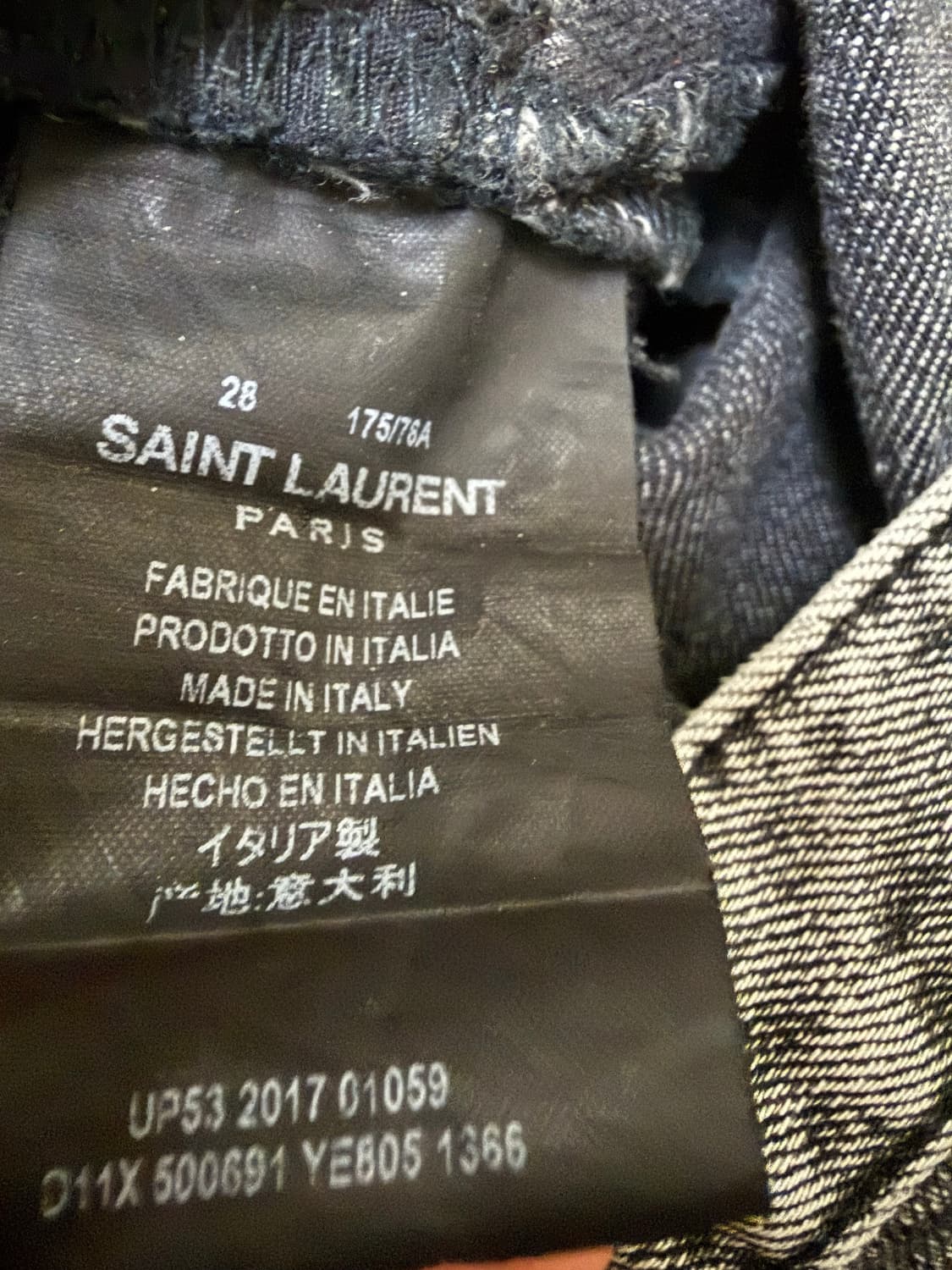 생로랑 그레이 스노우 워시 데님 상품이미지5