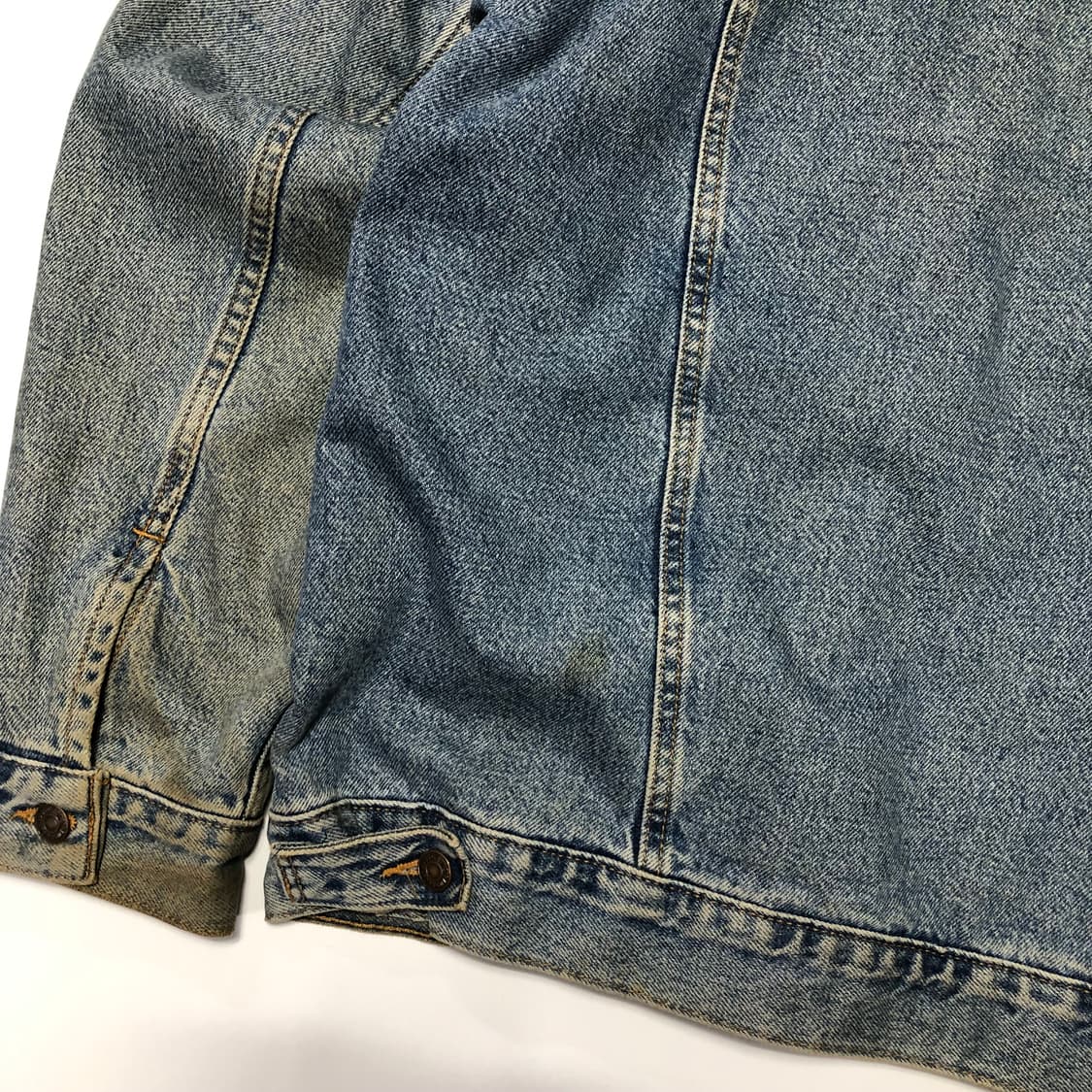 90s 리바이스 더티워싱 체크라이닝 데님 트러커자켓  상품이미지8