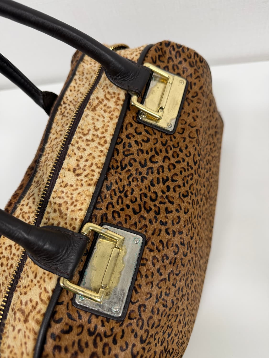 Montemilano 송치 호피 보스턴 토트백 상품이미지6