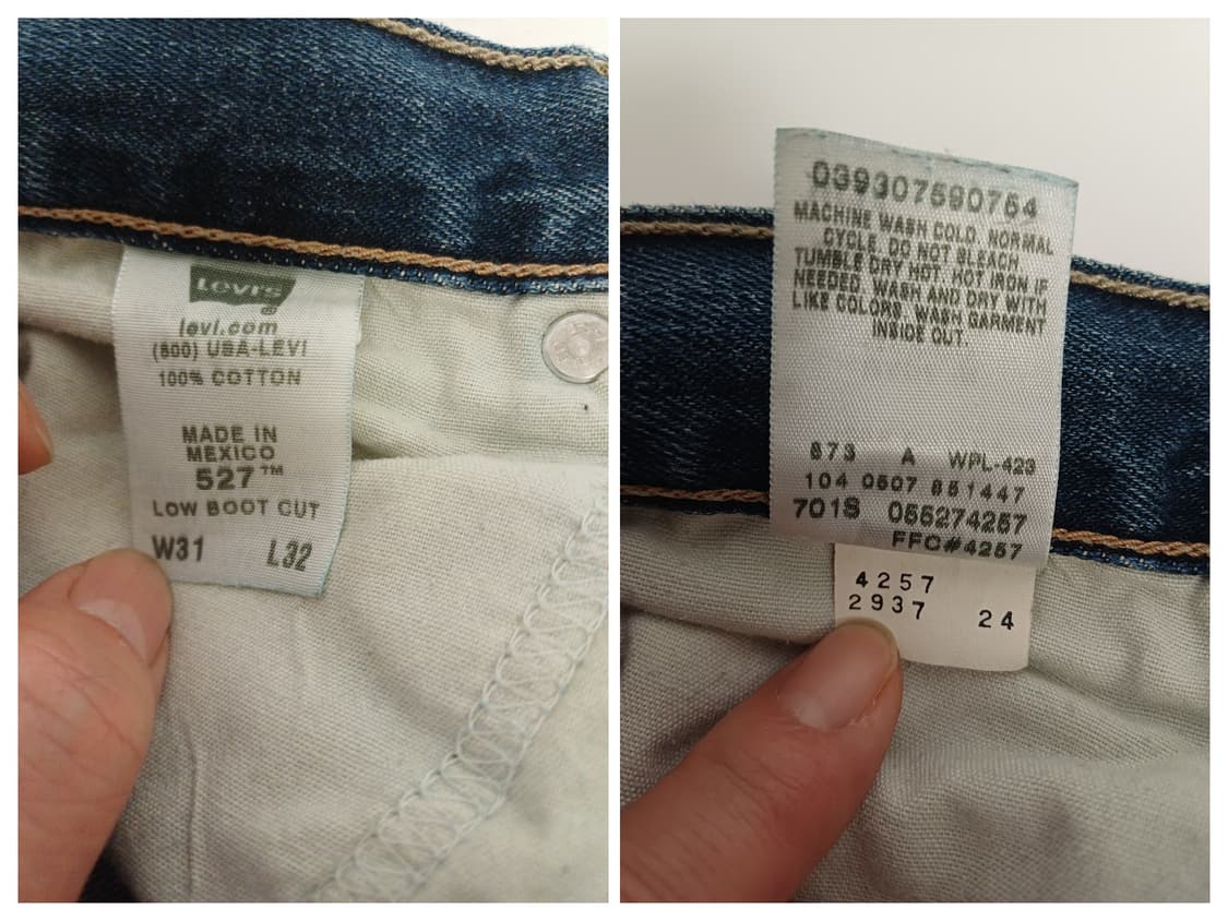 [W32] 리바이스 527 슬림 부츠컷-레어 더블 스티치 아카이브 상품이미지5