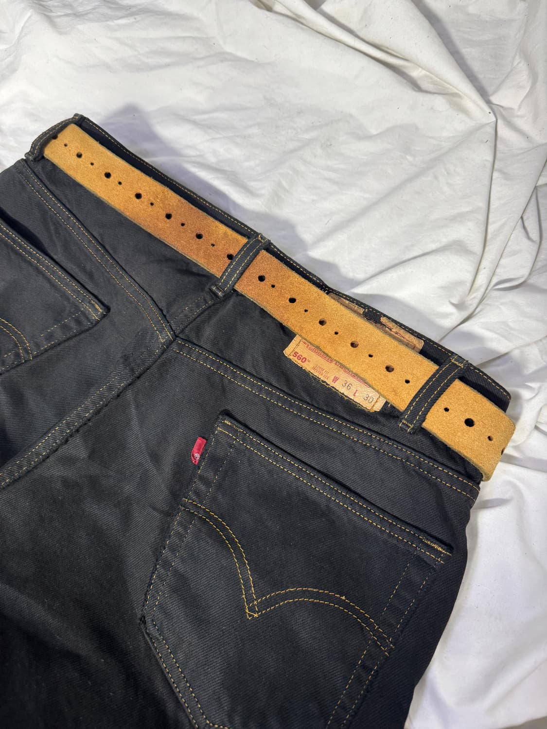 빈티지 오발 버클 레더 벨트 웨스턴 상품이미지2