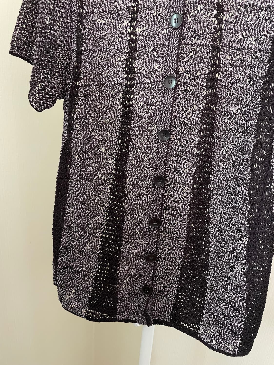 믹스 니트 반팔 가디건 상품이미지5