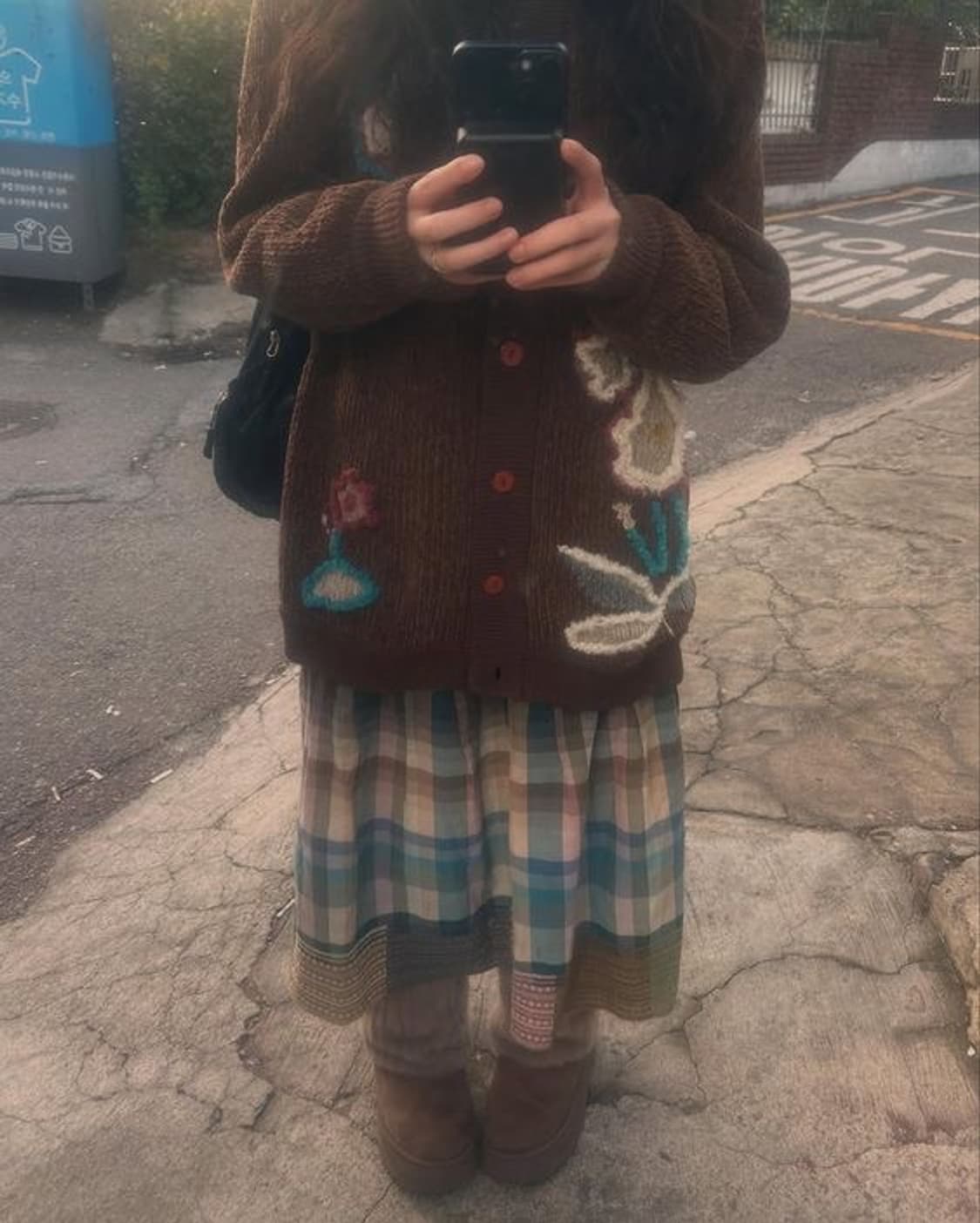 후기O 빈티지 모리걸 랜박 랜덤 박스 아오이유우  니트 가디건 스커트 상품이미지2