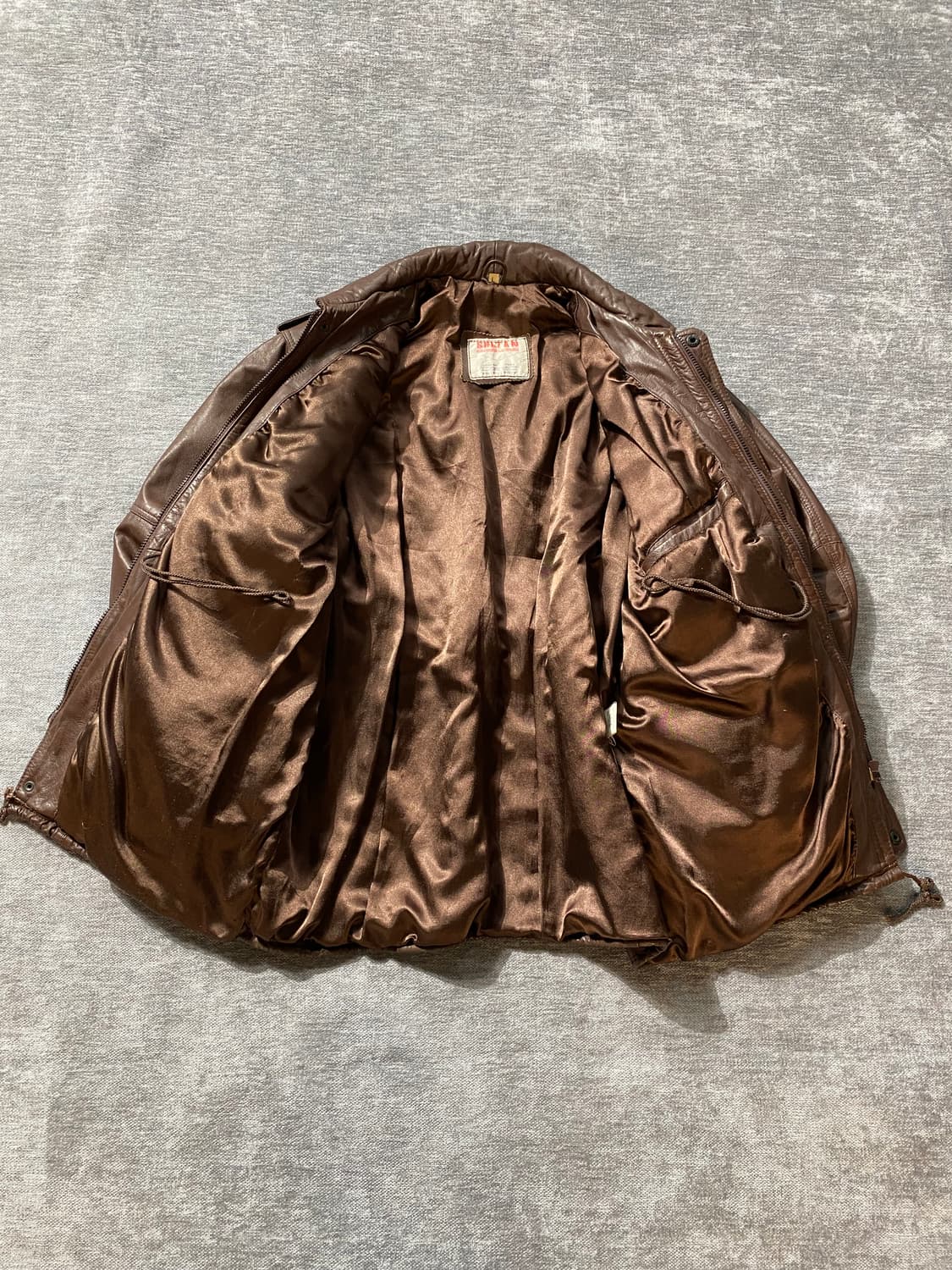 [L] 90s SULTAN 브라운 리얼 레더 코트 상품이미지7