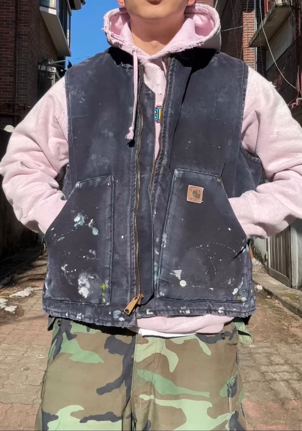 빈티지 칼하트 디스트레스드 페이딩 v02mdt 베스트 상품이미지2