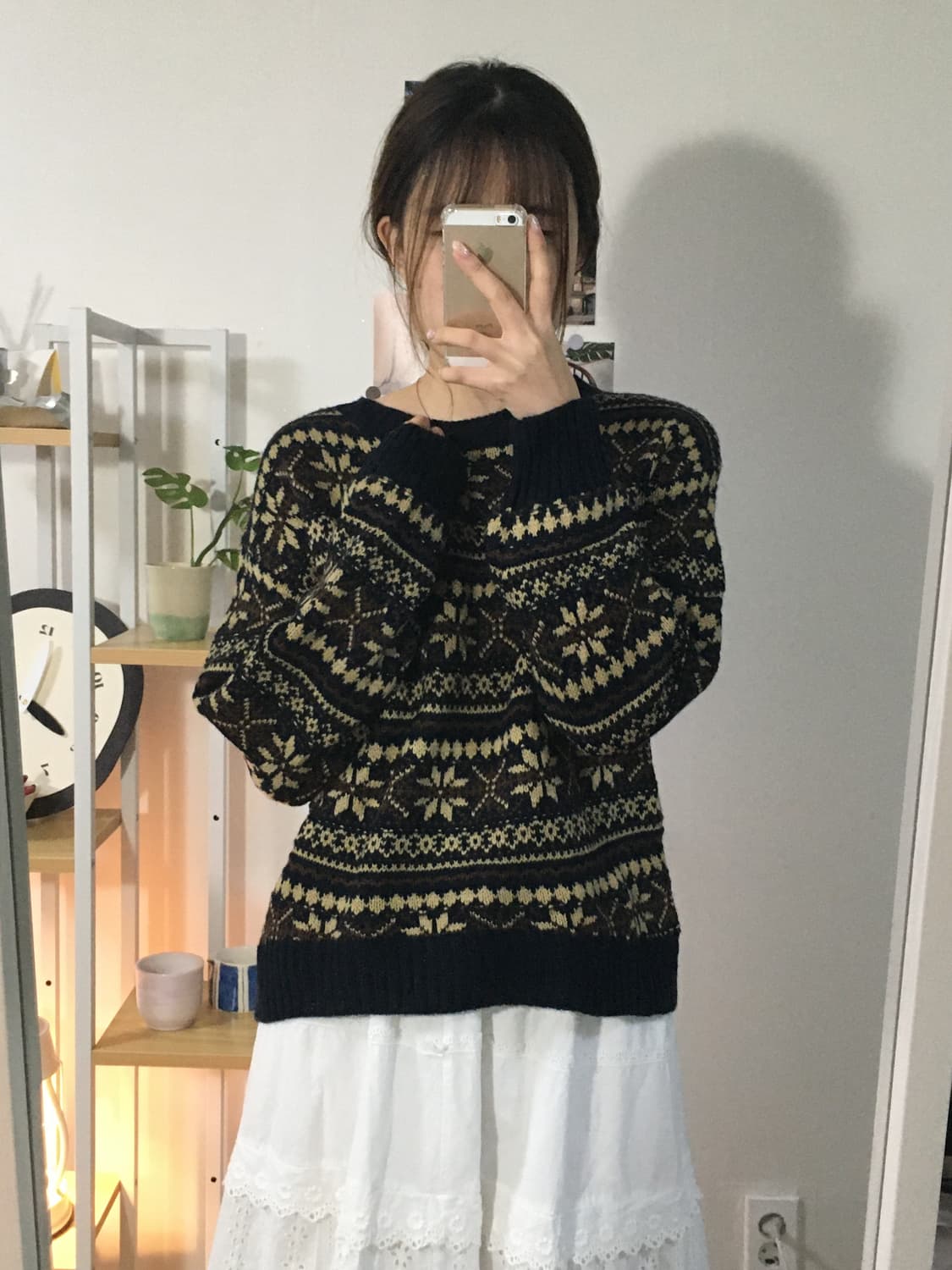 다크브라운 노르딕 니트 상품이미지1