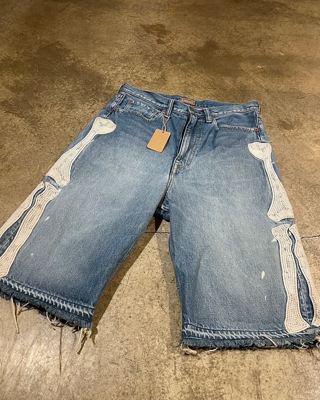 Kapital 14 oz. 5P Bone 데님 숏 팬츠 (B5182) 상품이미지5