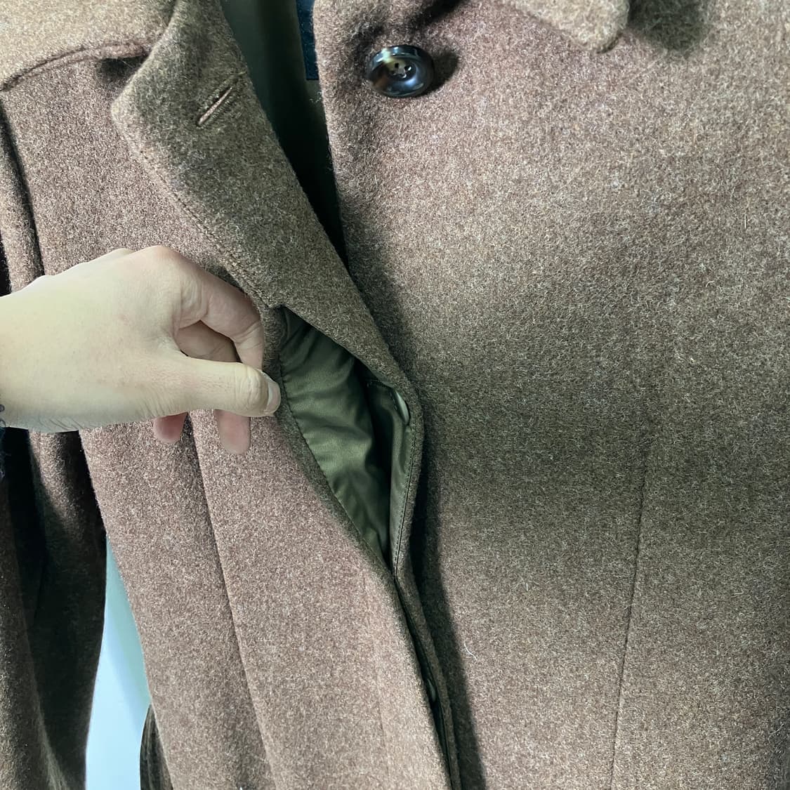 MARGINAL GLAMOR 브라운 울 트렌치코트 상품이미지7