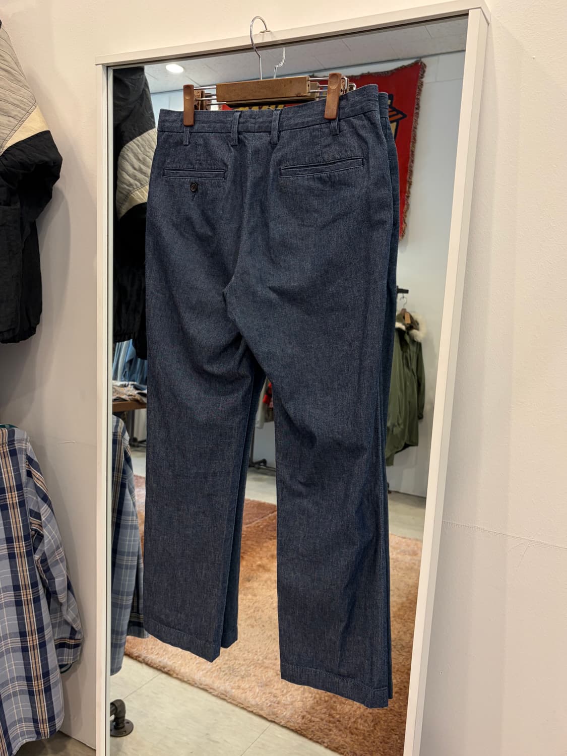 United Arrows 그린 라벨 릴렉싱 인디고 트라우저 (31) 상품이미지4