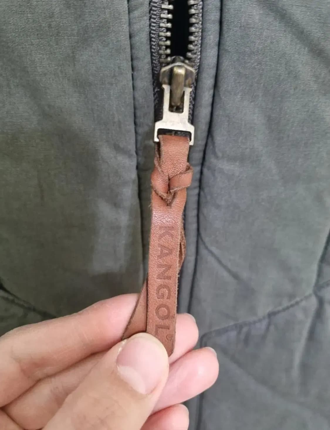 캉골 울 블럭 패딩조끼 카키/남여공용M 상품이미지5