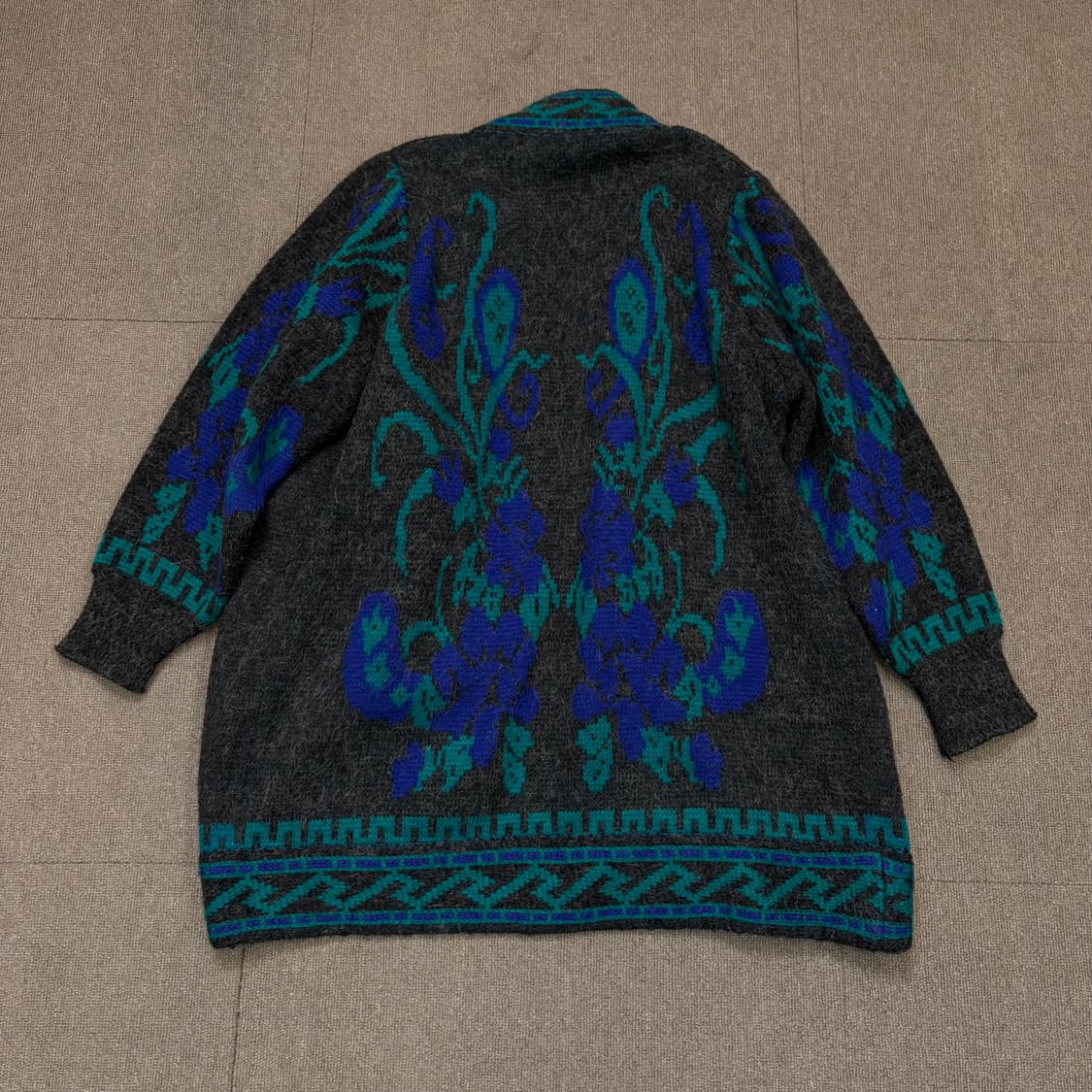 80s japan 빈티지 모헤어 에스닉 율 가디건  상품이미지5