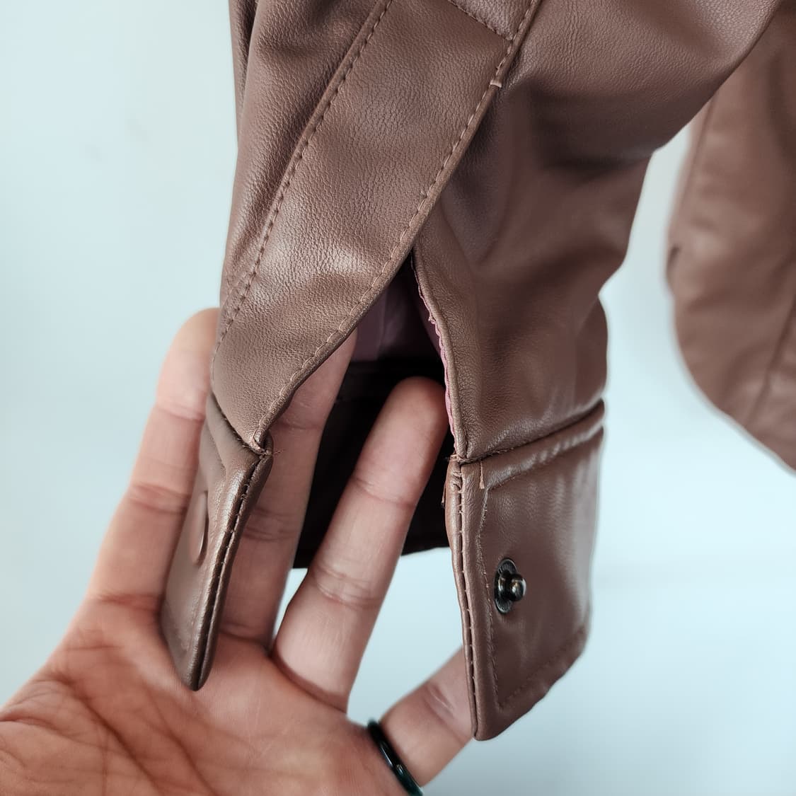 LBL 브라운 퀼팅 레더 셔츠 자켓 상품이미지4