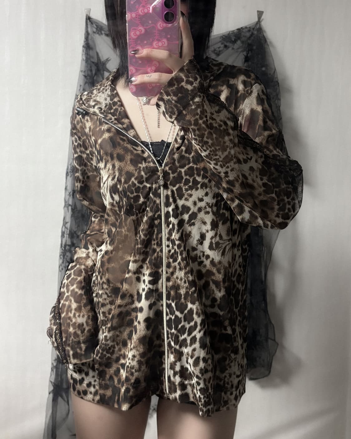 펑크 y2k 레오파드 후드집업  상품이미지1