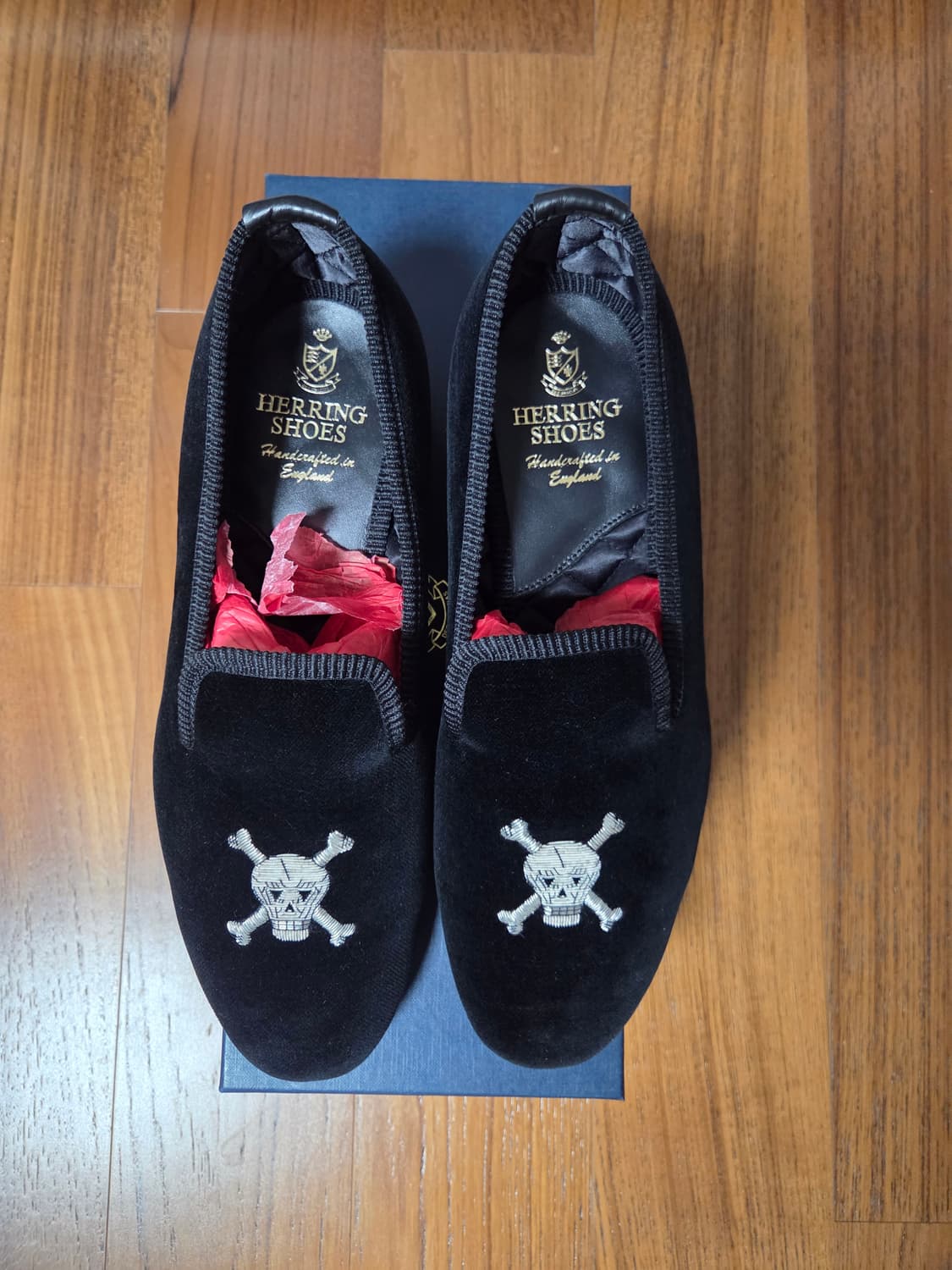 헤링슈즈 스컬 블랙 벨벳 로퍼 7F [새상품] 상품이미지2