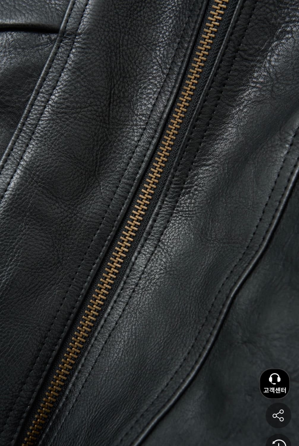 노이어 앤틱 카우레더 하이넥 블루종 블랙50 상품이미지8