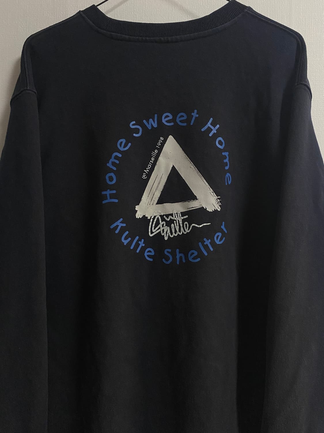 (XL)빈티지 썬페이딩 SHELTER 네이비 스웻셔츠 상품이미지2