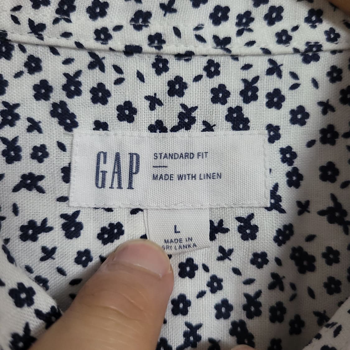 (L) GAP 갭 꽃무늬 도트 반팔 셔츠 남방 상품이미지2
