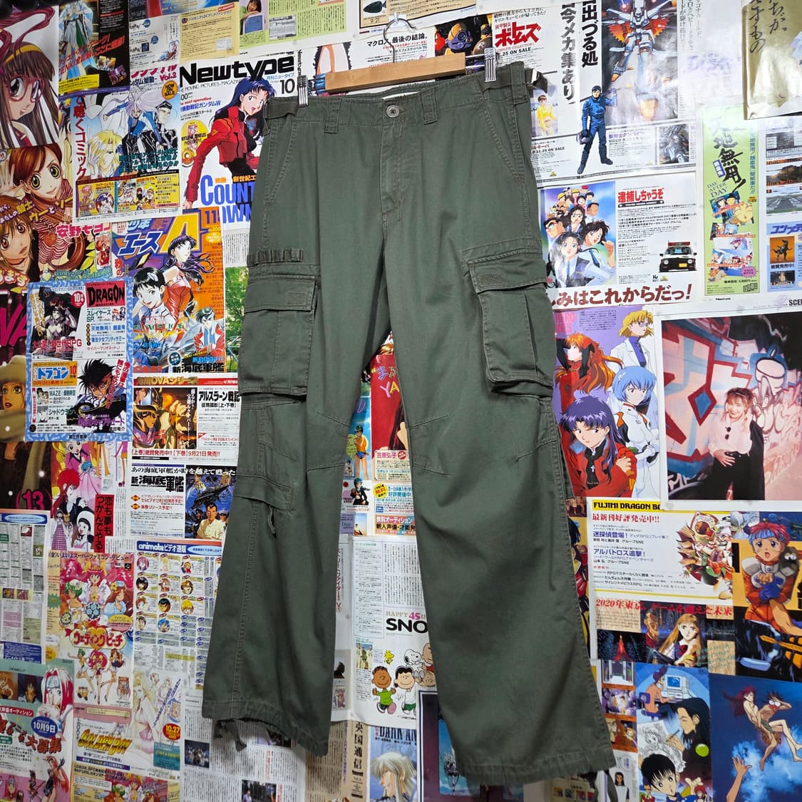 빈티지 밀리터리 멀티포켓 카키 카고팬츠 상품이미지3