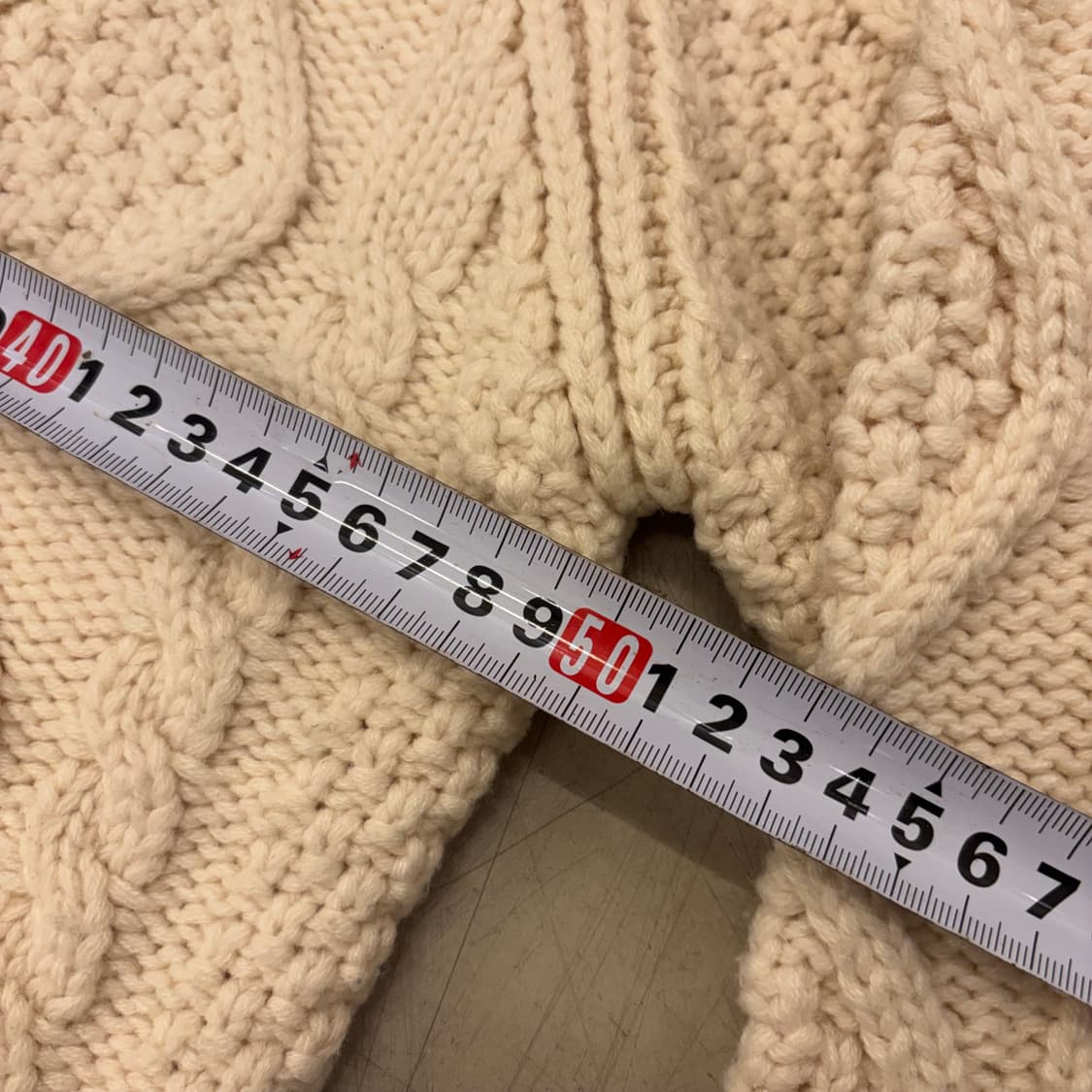 빈티지 케이블 아이보리 니트 상품이미지5