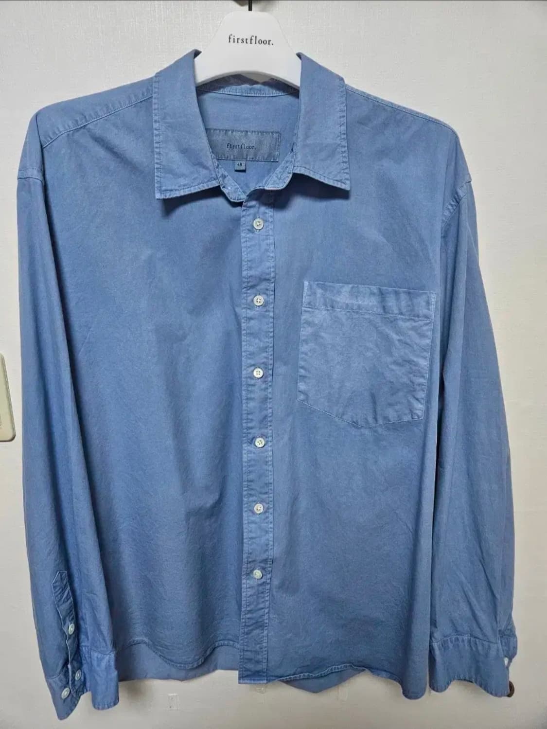 [48] 퍼스트플로어 다이드클래식 셔츠 삭스블루 상품이미지2