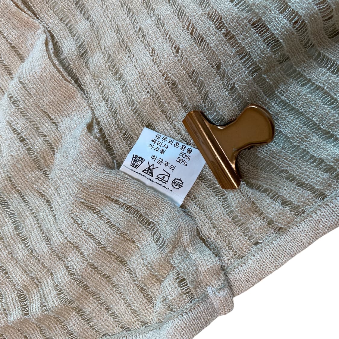 아이보리 타이 반팔 가디건 상품이미지5