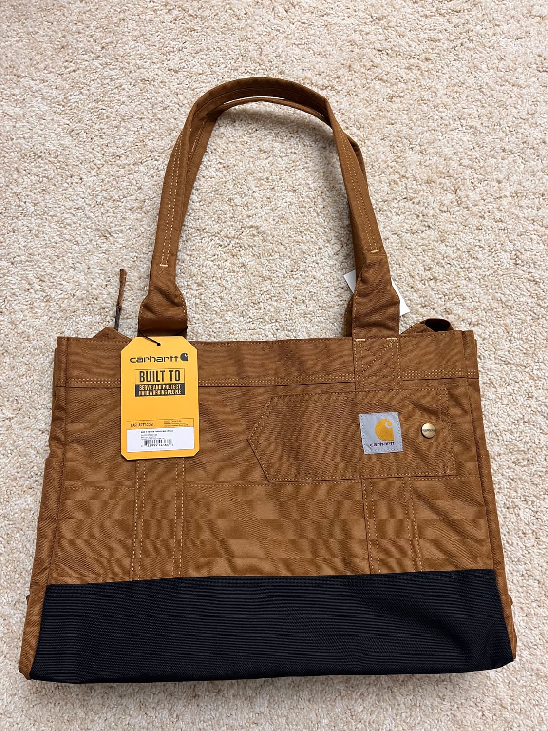 [정품/새상품] 칼하트 레거시 호라이즌탈 지퍼 토트백 - 브라운 상품이미지1