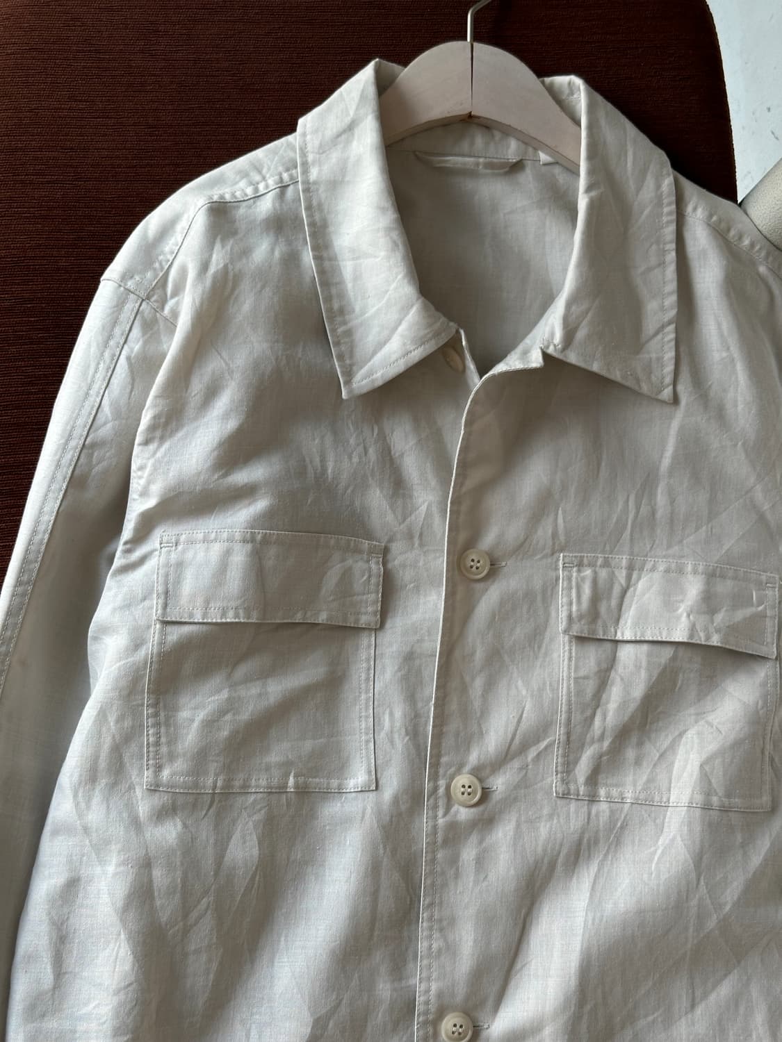 Natural fabric 2way sleeve work coat 상품이미지8