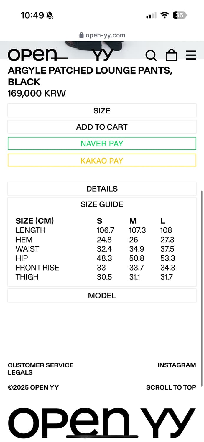 Open yy 오픈와이와이 아가일 패치 팬츠 m 상품이미지5