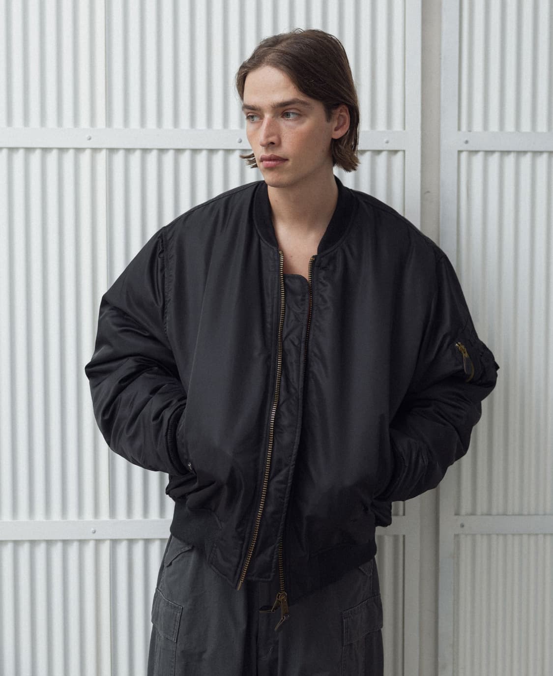 [XXL] 새상품) 포스텍스 가먼츠 더블페이스 봄버 MA-1 블랙 상품이미지2