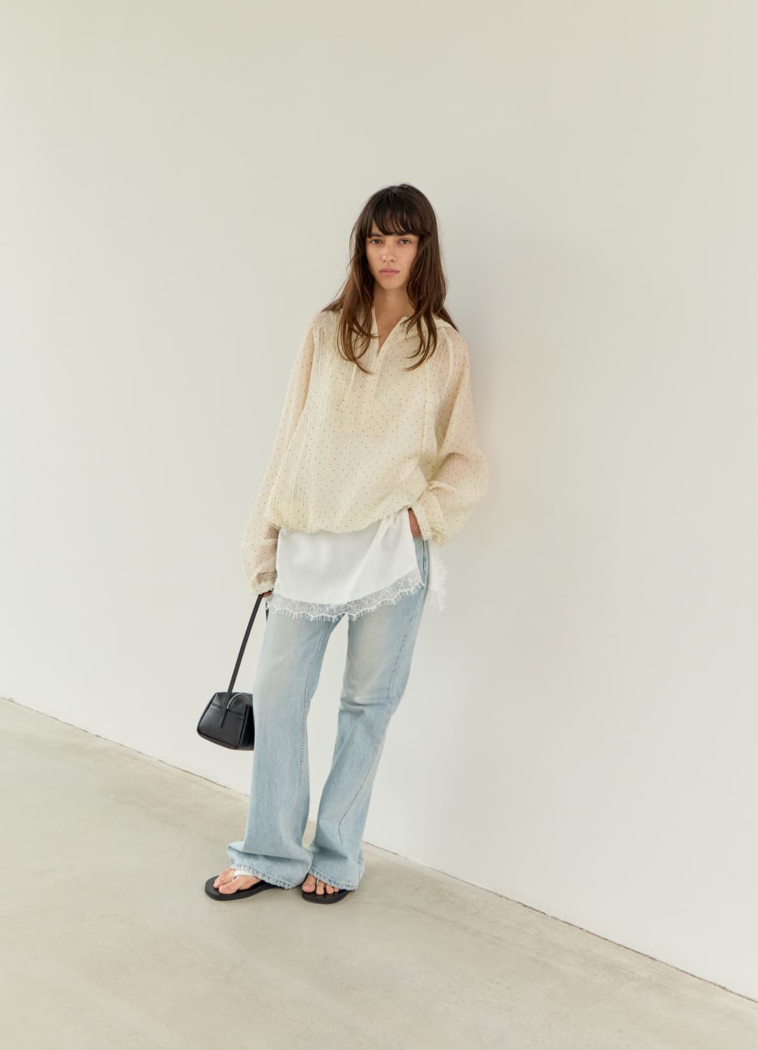 르바 Dot Bubble Hoody Anorak - Cream Butte 상품이미지1