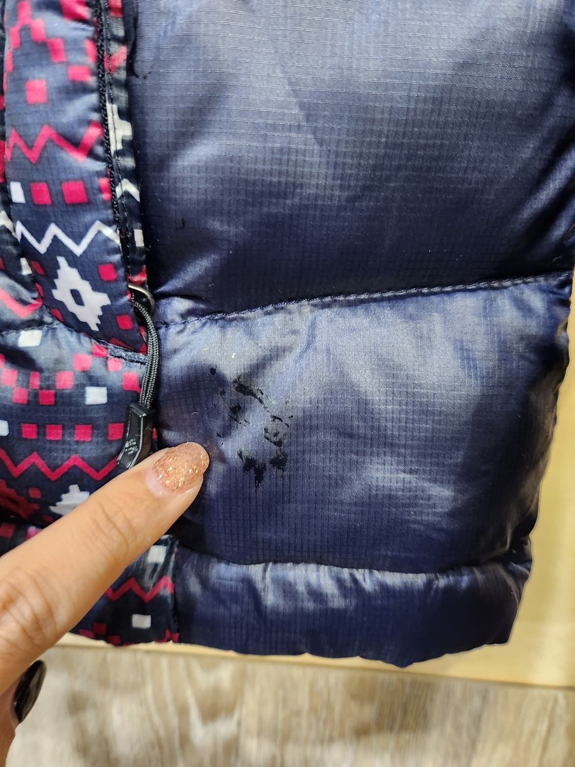 674) 콜롬비아 패턴 구스 패딩 상품이미지8