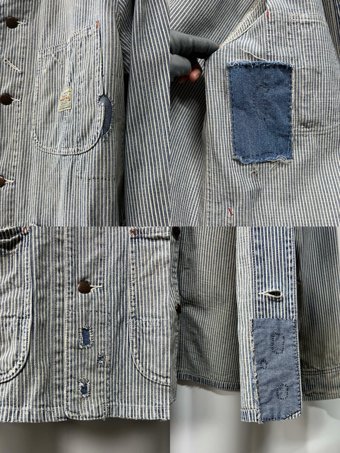 폴로 랄프로렌 리페어 디스트레스드 히코리 데님 초어 워크자켓 상품이미지6