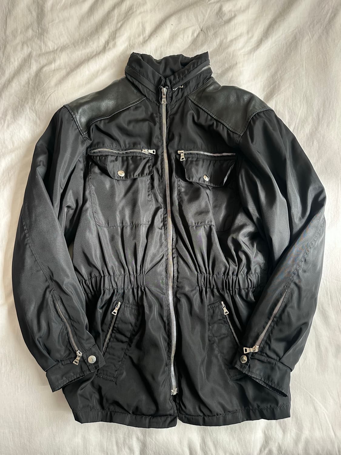 Prada Liner coat outer Nylon x leather 상품이미지1