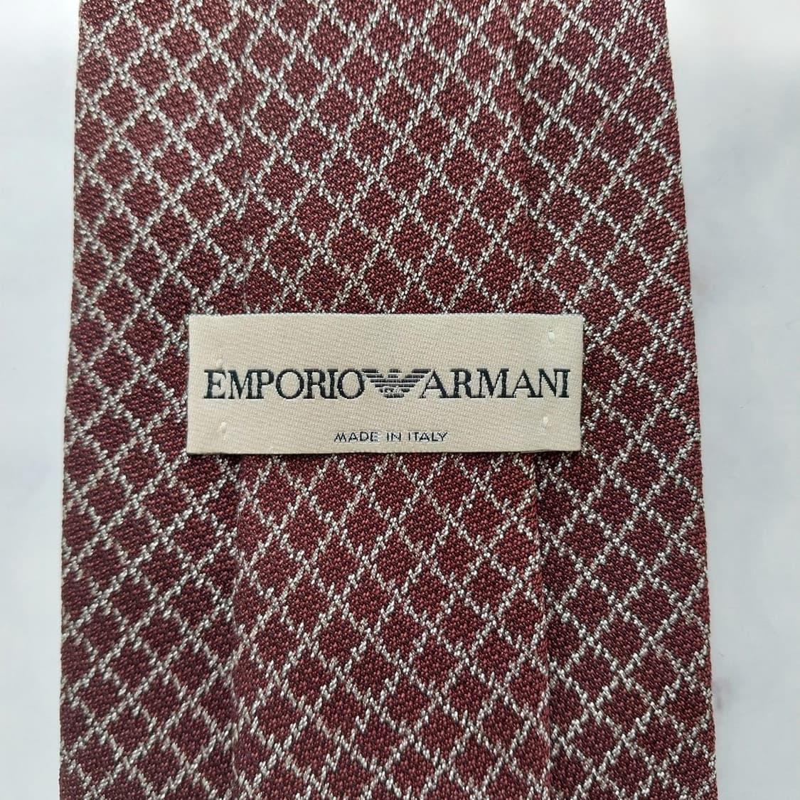 엠포리오 아르마니 실크&울 다이아 넥타이 9.9cm A+등급 K1140
 상품이미지8