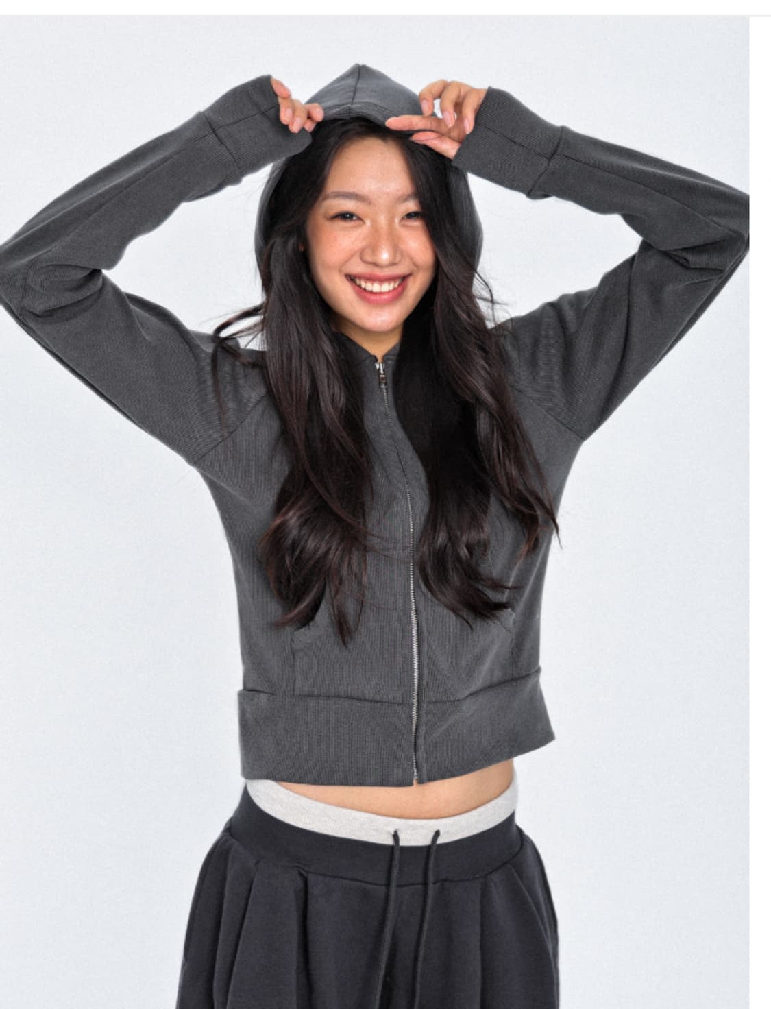 오운서 후드집업 차콜 상품이미지1