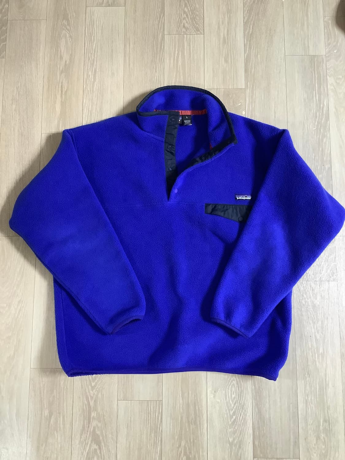 L 파타고니아 90s 빈티지 신칠라 퍼플 블루 플리스 풀오버 상품이미지1