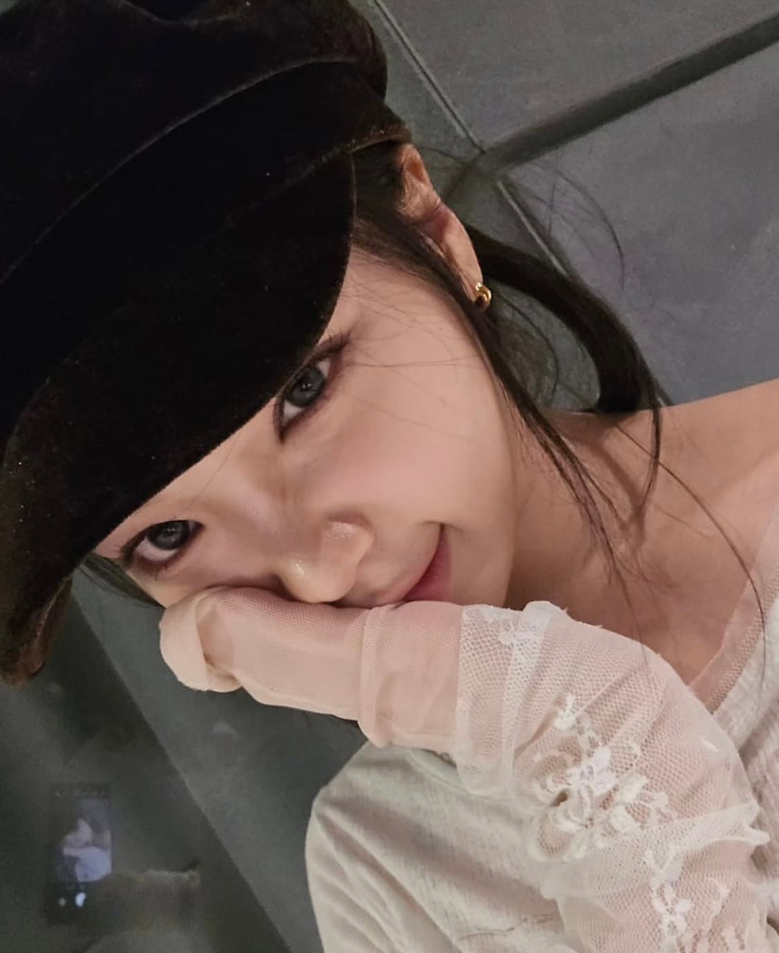 스컬프터 레이스 레이어드티 핑크 L 상품이미지3